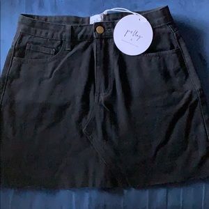 PRINCESS POLLY black denim skirt